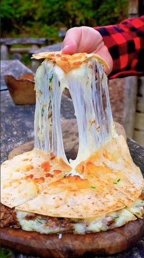 The Best Way to Cook Outdoors? Try This Birria Pizza 🥩🔥 #shorts #bbq