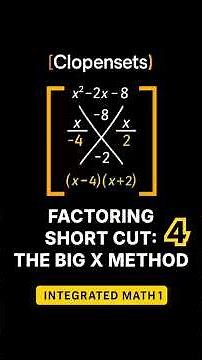 Advance Factoring Made Easy | Big X Short-Cut (ax²+bx+c) #maths #factoring #factoringpolynomials