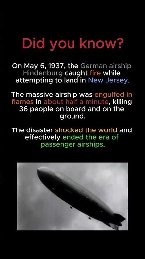 The Disaster That Ended the Airship Era #hindenburgdisaster #history #air