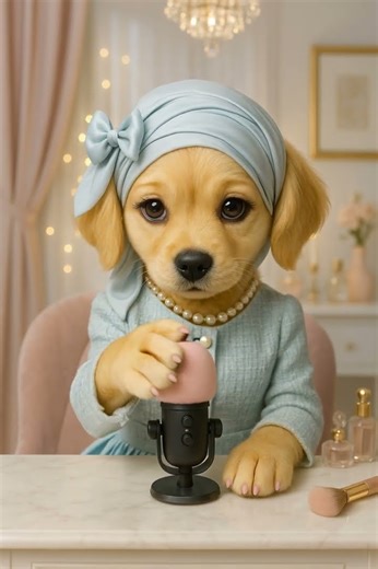 ASMR Stylish Puppy Mic Tapping | Soft Paw Taps, Gentle Rustling & Adorable Close-Up Sounds