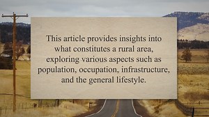 Understanding Rural Areas
