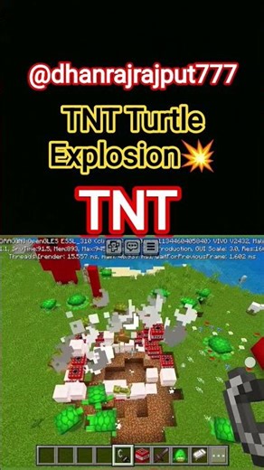 TNT Turtle Explosion💥Survive#Minecraft#viral#Shorts#trendingshors #oc#turtie