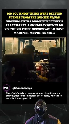 The Suicide Squad Deleted Scene Peacemaker and Harley Quinn Bus Scene Fans Never Saw