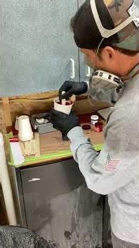 Mixing Resin tint colors part 1. #surfboardglassing #surfboardshaping