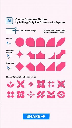 Adobe Illustrator 2026 Tips – Create Countless Shapes by Editing Square Corners