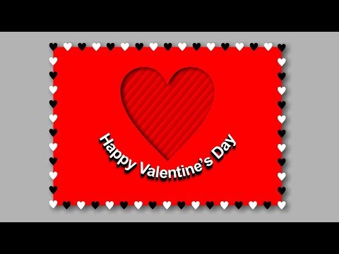 Valentine's day poster design in CorelDRAW | Heart shape design | Coreldraw design tutorial
