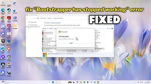 (FIXED) "Bootstrapper has stopped working" error in Windows