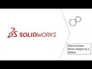 Solidworks 22- How to create a Tangent Plane