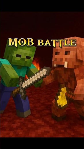 piglin brute 💀 Vs zombie 😨 mob Battle#minecraft#shorts#gaming#minecraftshorts#technogamerz