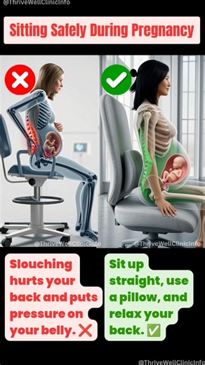 Correct Sitting Position During Pregnancy | Protect Your Back & Baby #shorts