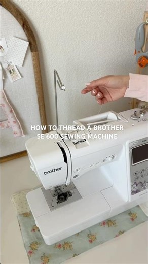 How to thread a Brother SE 600 sewing machine #sewing#beginner #howto #tutorial #sewingmachine