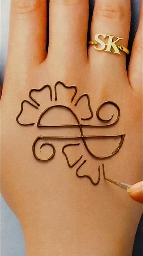 Easy Mehndi Design for Beginners ✨ | Step by Step”“Minimal Mehndi Design 💫 | Less is More Trend”