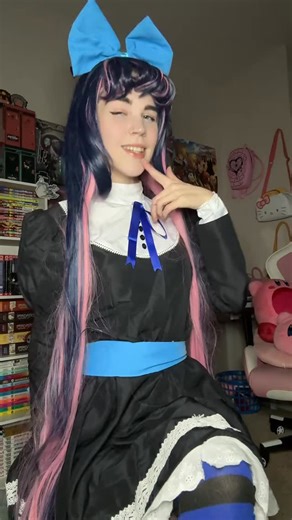 dove 🍀 on Instagram: "😉🪽🖤 - #paswg #stockinganarachy #stockinganarchycosplay #cosplay #gothiclolita #cosplayer #pantyandstockingwithgarterbelt #pantyandstocking"