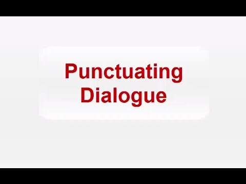 Punctuating Dialogue