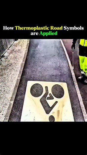 TheExplainer on Instagram: "That video offers a fascinating look at the precision behind thermoplastic road markings. Instead of using traditional liquid paint, these symbols are applied as pre-cut solid sheets that are heated until they fuse permanently with the pavement. This method ensures high durability, reflectivity, and a much faster drying time, making our roads and bike lanes safer and more visible for everyone. It’s a perfect example of how specialized materials and simple heat can cre