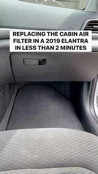 Replacing the cabin air filter