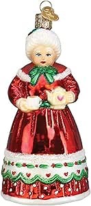 Old World Christmas Mrs. Claus Glass Blown Ornament for Christmas Tree, Handcrafted Holiday Decoration, Mrs. Claus Collection
