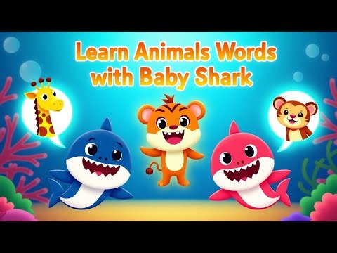 Baby Shark Doo Doo Animals Words – Learn to Say Job Names in English (20 Mins)