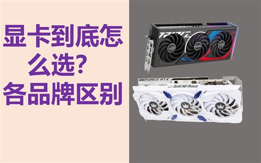 显卡到底怎么选?显卡品牌型号五花八门都有什么区别