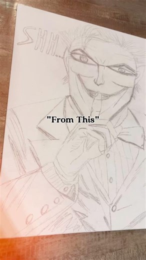 From a simple sketch to a full acrylic painting of the Joker 🎨😈 #joker #art #viral #shorts