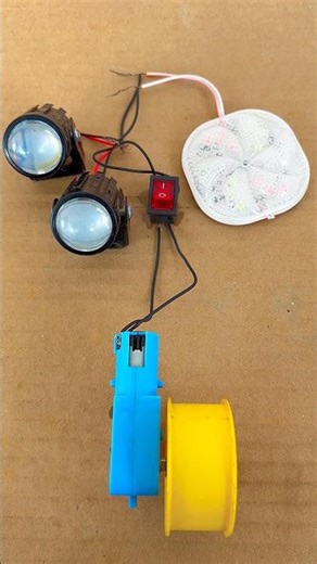 Powering bike multicolour light using gearmotor#shorts