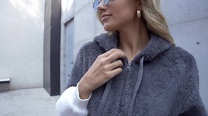 Watch Actloe Women Hoodie Fuzzy Pullover Sweatshirt with Pockets on Amazon Live