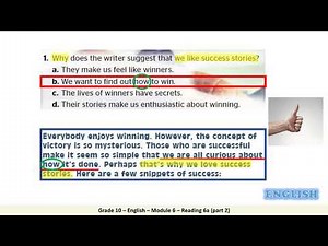 Grade 10 – English – Module 6 – Reading 6a part 2