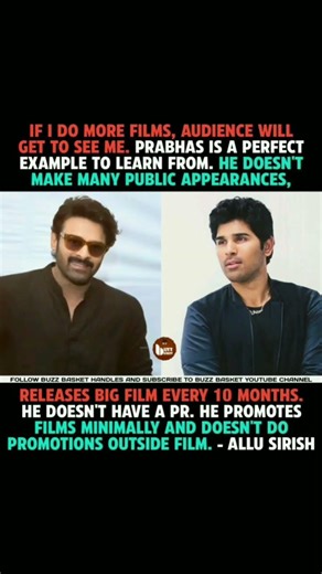 I should learn from #Prabhas - #AlluSirish#Rajasaab #Salaar2 #Spirit