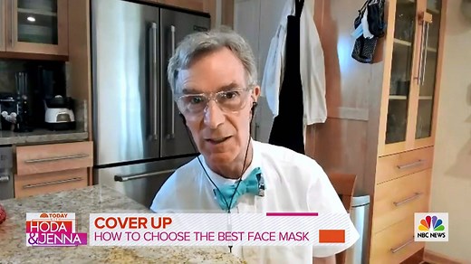 52K views · 309 reactions | Bill Nye recently demonstrated the effectiveness of different fabrics for face masks. Vicky Nguyen is helping us break down the different types of masks on the market. | TODAY with Jenna & Friends | Facebook