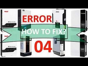 Solar inverter fixing Error 04