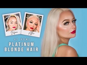 DIY PLATINUM BLONDE HAIR AT HOME *Root Touch Up* (Upkeep Tips, Detailed Walk-Thru, Etc.) | MCDREW