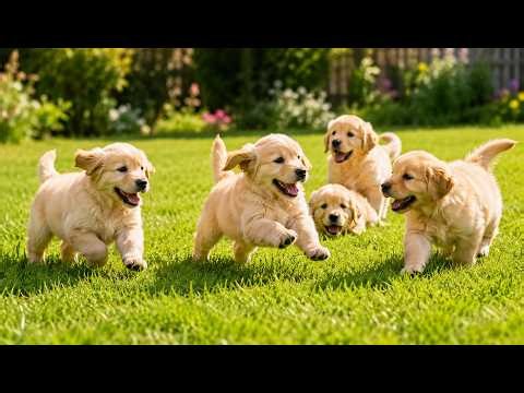 🐕🌿 Most Adorable Puppies Ever Playing in the Sunny Garden – Cute Dog Compilation