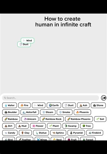 How to create human in infinite craft
