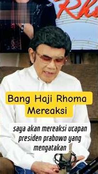 Bang Haji Rhoma Irama Mereaksi Dalam Podcast nya #simaklah