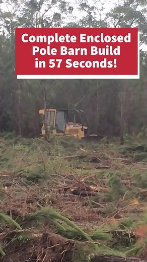 Complete Pole Barn Build in 57 Seconds! #polebarn #timelapse #building #farm #farm | Piney Grove Homestead and Mini Farm
