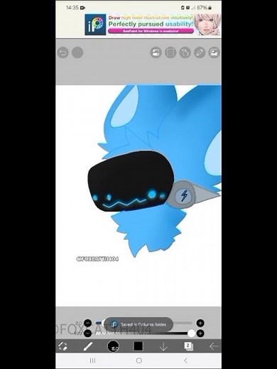 Protogen drawing🎨 #shorts #shortvideo #drawing #protogen #art #furry #speedpaint #ibispaint