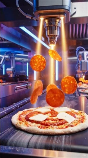 This is how a slice of heaven is made in the future! 🍕🇺🇸