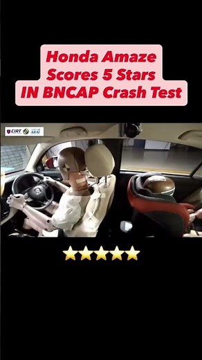 Honda Amaze (3rd gen) scores five stars in BNCAP Crash Tests!