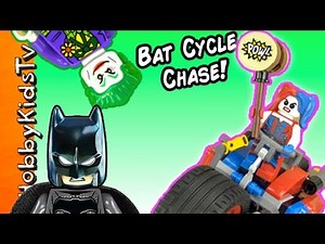 BATMAN + HARLEY QUINN! Gotham City Motorcycle Lego Build HobbyKidsTV