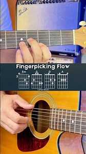 Fingerpicking Flow: Em → G → D → A - Guitar Chord Progression #Shorts
