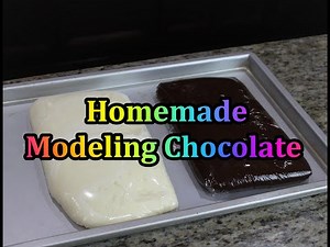Homemade Modeling chocolate-How to make white & dark modeling chocolate recipe at home-Urdu tutorial