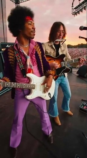 Jimi Hendrix Jams With John Lennon At the Isle of Wight Festival 1970