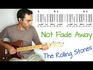 Not Fade Away - The Rolling Stones - Guitar lesson / tutorial / cover with tab