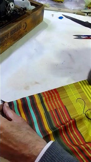 stitching on multi colour fabric invisible thread