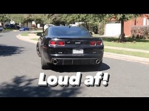 Camaro SS gets straight piped with 5 INCH TIPS! (burnouts, pulls)