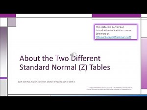 Using The Two Different Z Tables - Lecture