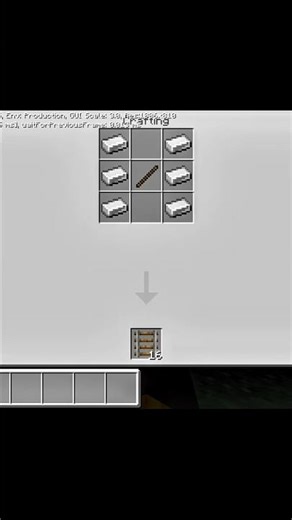 Minecraft Rail Recipe #shorts #youtubeshorts
