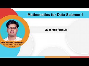 Lec 29 - Quadratic Formula
