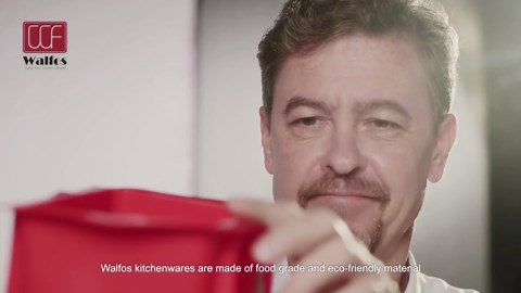 Walfos Whisk,Silicone Whisks- Heat Resistant（480°F） Silicone Whisks for Cooking Non Scratch,BPA free and Dishwasher Safe.Perfect for Blending,Whisking,Beating, Set of 3(Red)