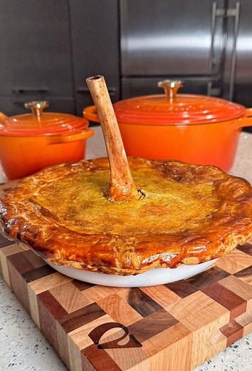 1M views · 14K reactions | Lamb Shank Pie with Le Creuset : slow-braised, rich, and made for sharing this holiday season. Cooked in my 7.25qt Round Dutch Oven in Flamme Dorée to mark Le Creuset’s 100th anniversary. #100YearsOfLeCreuset - full recipe and long form video now up on Substack, link in bio. NF x | Notorious Foodie | Facebook